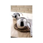 Emsan Çaydanlık Takımı 18/10 Paslanmaz Çelik İndüksiyon Tabanlı Kendinden Süzgeçli 1 L ve 1,8 L Gümüş - Görsel 2