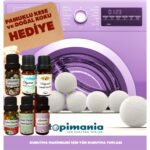 Topimania 6 Adet Xxl Doğal Yerli Üretim Çamaşır Yün Kurutma Topu 6 Adet 10 ml Esans - Kurutma Makinesi Için