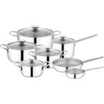 Schafer Steel Storm Çelik Tencere Seti 12 Parça-Inox - Görsel 2