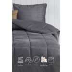 Elart Luis Comfort Set Çift Kişilik (195X215 Cm) Antrasit - Görsel 2