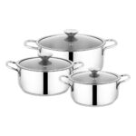 Schafer Steel Storm Çelik Tencere Seti 6 Parça-Inox - Görsel 2