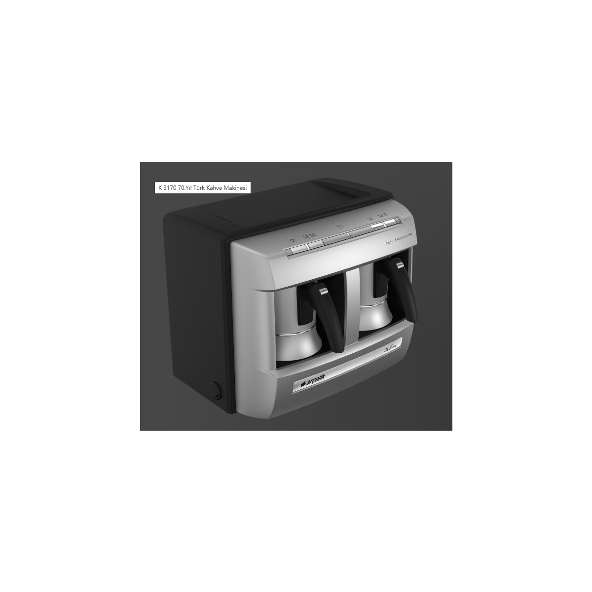 110001082939594.jpg Arçelik K 3170 70.yıl Türk Kahve Makinesi - Görsel 1