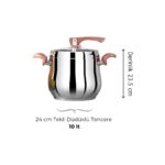 Bonera Lale 10 Lt Paslanmaz Düdüklü Tencere - Görsel 2