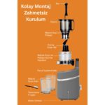 Tigrecook Slow Juicer Yavaş Sıkım Katı Meyve Sıkacağı Sorbe ve Dondurma - Görsel 2