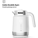 Xenon Smart Akıllı Kettle Paslanmaz Çelik Çift Katmanlı Led Ekranlı Hızlı Kaynatma Akım Korumalı Su Isıtıcı 1.7 Lt X7102 - Görsel 3