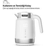 Xenon Smart Akıllı Kettle Paslanmaz Çelik Çift Katmanlı Led Ekranlı Hızlı Kaynatma Akım Korumalı Su Isıtıcı 1.7 Lt X7102 - Görsel 4