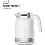 Xenon Smart Akıllı Kettle Paslanmaz Çelik Çift Katmanlı Led Ekranlı Hızlı Kaynatma Akım Korumalı Su Isıtıcı 1.7 Lt X7102 - Görsel 5