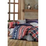 Sehra Lüks Dayanıklı Yumuşak Pamuklu Çift Kişilik Nevresim Takımı Seti + Lastikli Çarşaf +2 Yastık Kılıflı