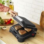 Tefal SuperGrill 3in1 XL 8 Porsiyon Kapasiteli 2200 Watt Barbekü Izgara ve Tost Makinesi - Inox - Görsel 4