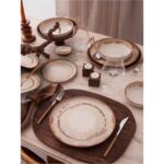 Kütahya Porselen Moderna 30 Parça Yemek Takımı Krem Renkli 6 Kişilik Porselen Set - Görsel 3