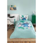Özdilek Stitch Summer Tek Kişilik Disney Lisanslı Lastikli Çarşaf Çocuk Nevresim Takımı