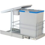 Pyramith Gri 16+1 Litre Teleskopik Raylı Çöp Kovası (P-9154)