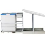 Pyramith Gri 16+1 Litre Teleskopik Raylı Çöp Kovası (P-9154) - Görsel 3