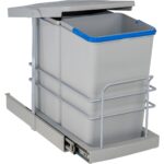 Pyramith Gri 12+12 Litre Teleskopik Raylı Çöp Kovası (P-9152)