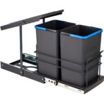 Pyramith Antrasit 12+12 Litre Teleskopik Raylı Çöp Kovası (P-9153)