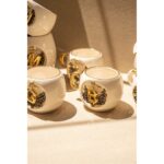 Bsk Ceramics Handmade Harfli Melek Kahve Fincanı Siyah A Harfi - Görsel 5