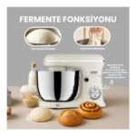 Lydsto  Kitchen Helper PV-4700 1500W-5.2 Litre -10 Kademe Hız Ayarı Stand Mikser Hamur Yoğurma Makinesi Krem - Görsel 4