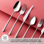 Emsan Premium Penta 84 Parça 12 Kişilik Çatal Kaşık Bıçak Seti Lüks Kutulu - Görsel 2