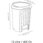 Meleni Home Bas Aç Kapaklı Çöp Kovası - Click Kapak Pedallı Çöp Kovası Banyo Mutfak Çöp Kovası 12 Litre Beyaz - Görsel 5