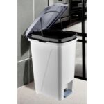 Citim 25 Litre Iç Kovalı Slim Pedallı Çöp Kovası Beyaz