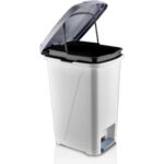 Citim 25 Litre Iç Kovalı Slim Pedallı Çöp Kovası Beyaz - Görsel 3