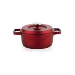 Schafer Retro Cast Mini Döküm Tencere Seti 5 Parça-Kırmızı - Görsel 2