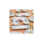 Sudedi Home Glore Asya Charlotte 32 Parça 6 Kişilik Altın Yaldızlı Seramik Kahvaltı Takımı