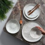 Güral Porselen Roden 24 Parça Yemek Takımı - Bej / Gri