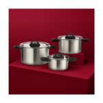 Nehir Elena Saten 6 Parça Derin Tencere Set