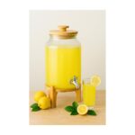 Bambum Fuente - Bambu Kapak ve Standlı Cam Sebil 4l