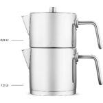 Jumbo Metalix Midi Paslanmaz Çelik 1,2 Litre Gümüş Çaydanlık Düşme Önleyici Kapaklı - Görsel 5