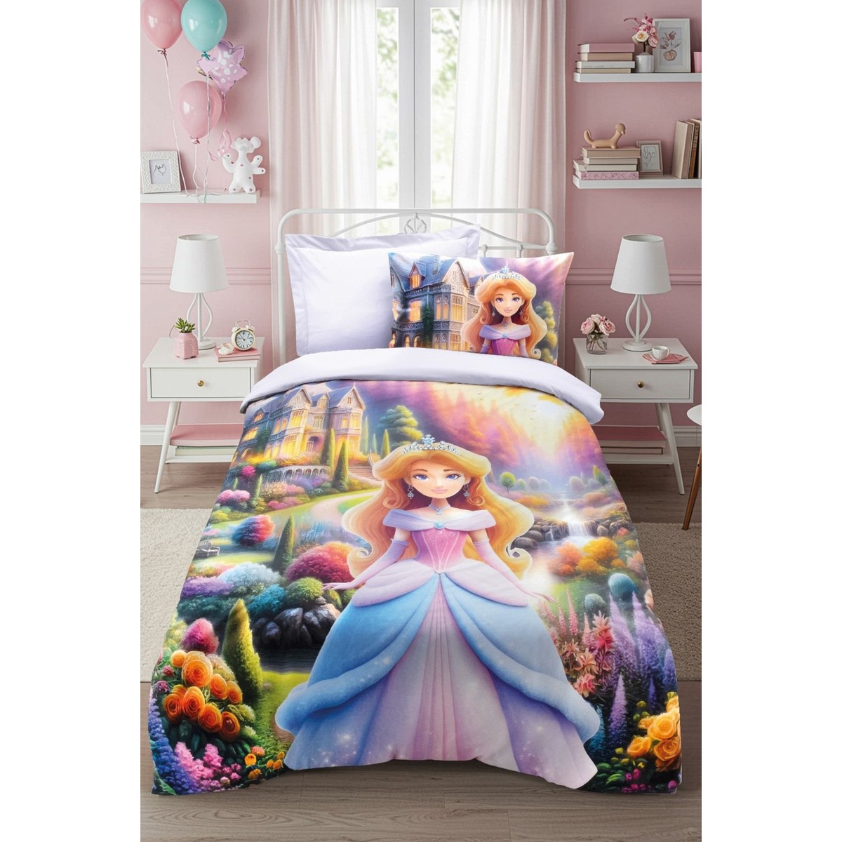 110001098637206.jpg Altınbaşak %100 Pamuk Ranforce Tek Kişilik Nevresim Takımı Mırabella Anew - Görsel 1