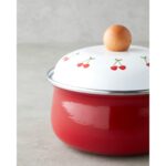 English Home Cherry Dream Emaye Sos Tenceresı 1,1 L Kırmızı - Görsel 3