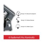 Aryıldız Power Chef XXL 2000 W Stand Mikser 10 Litre Paslanmaz Çelik Hazne ile 6 Kademeli Hız - Görsel 4