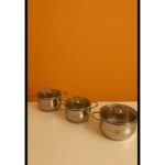 Yunusoğlu Home Paslanmaz Çelik 6 Parça Tencere Güveç Seti 1.20 L x 1.60 L x 2.20 Litr Yanmaz Yapışmaz Taban - Görsel 2