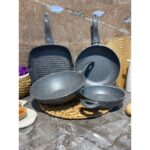 Elvira Granit tava-sahan-grill-wok Seti-1-Gri