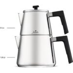 Jumbo Dynamic Çaydanlık Paslanmaz Çelik Şık Tasarım 1,9 lt Gri Renkli Ergonomik Kulp - Görsel 5