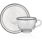 Decorium Black Line 12 Parça 6 Kişilik 240 ml Fincan Takımı 9-01110644