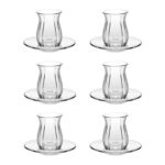 Paşabahçe Cam Desenli 12 Parça Çay Seti – Şık ve Dayanıklı Tasarım, Günlük ve Misafir Kullanımına Uygun - Görsel 4