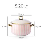 Le Murano Blush Royale Emaye Derin Tencere 5.20 Lt | 24 cm - Görsel 2