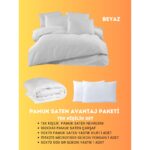 Merya Tek Kişilik Saten Avantaj Paket Beyaz