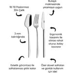 Rollers Nirvana 6 Kişilik 18 Parça Yemek Çatal Kaşık Bıçak Takımı - Görsel 4