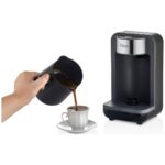 Kiwi KCM-7570 Otomatik Türk Kahve Makinesi - 4 Fincan Kapasitesi, Közde Pişirme Teknolojisi ve Şık Siyah Tasarım - Görsel 4