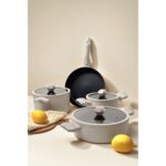 Gigilli GAL 7 Parça Tencere Seti Krem - Görsel 2