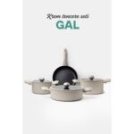 Gigilli GAL 7 Parça Tencere Seti Krem - Görsel 3