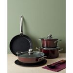 Madame Coco Titanium Professional Tencere Seti 7 Parça - Bordo