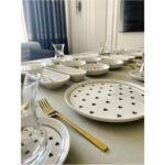 Hooly Siyah Kalp Desenli 6 Kişilik 20 Parça Kahvaltı Takımı - Görsel 5