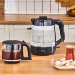 Karaca Glass Tea Xl 2 In 1 Cam Çay Makinesi Shiny Black - Görsel 4