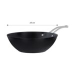 Madame Coco Titanium Professional Wok Tava - Siyah - 28 cm - Görsel 4