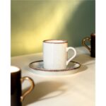 Madame Coco Ramona 6 Kişilik Kahve Fincan Seti - Gri-1 - Görsel 3